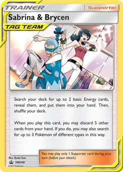SM Black Star Promos Sabrina & Brycen Pokémon card